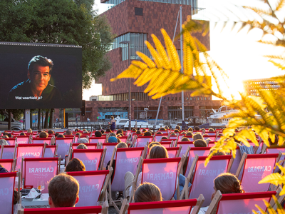 Outdoor cinema op het Antwerps Eilandje